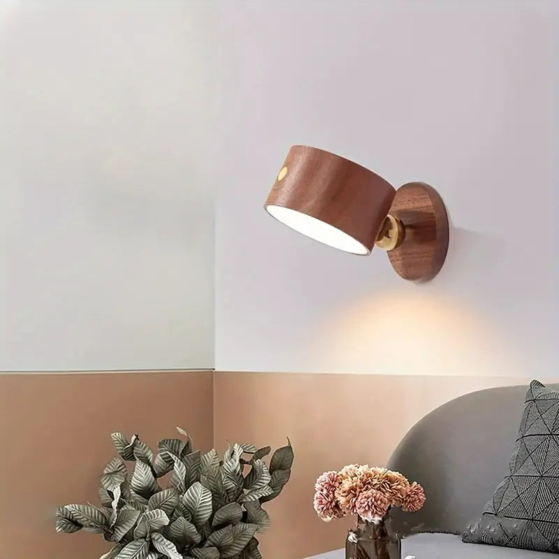 Applique Murale LED Sans Fil Moderne avec Rotation à 360°